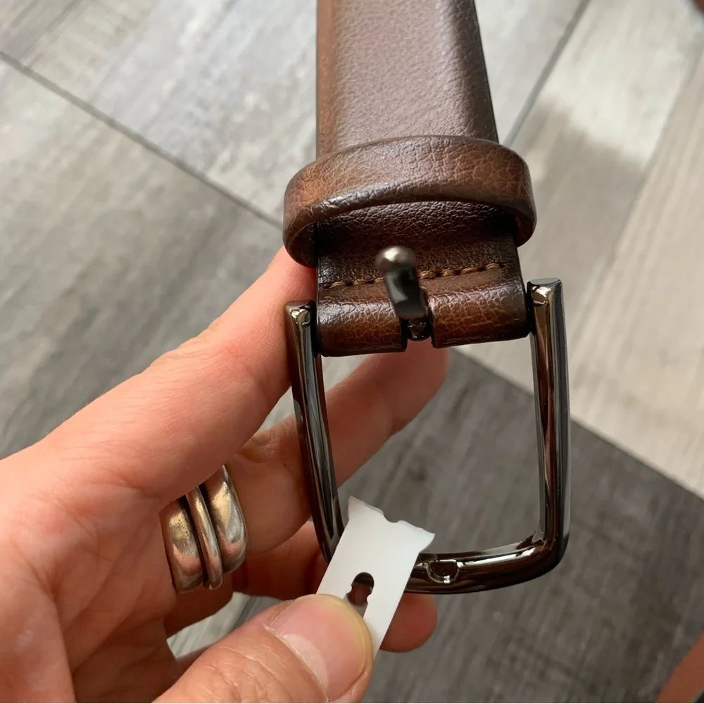 Perry Ellis Portfolio Men's Park Avenue Leather Belt Brown Men’s SZ 30